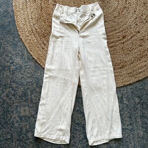 White Linen Abercrombie & Fitch Pants